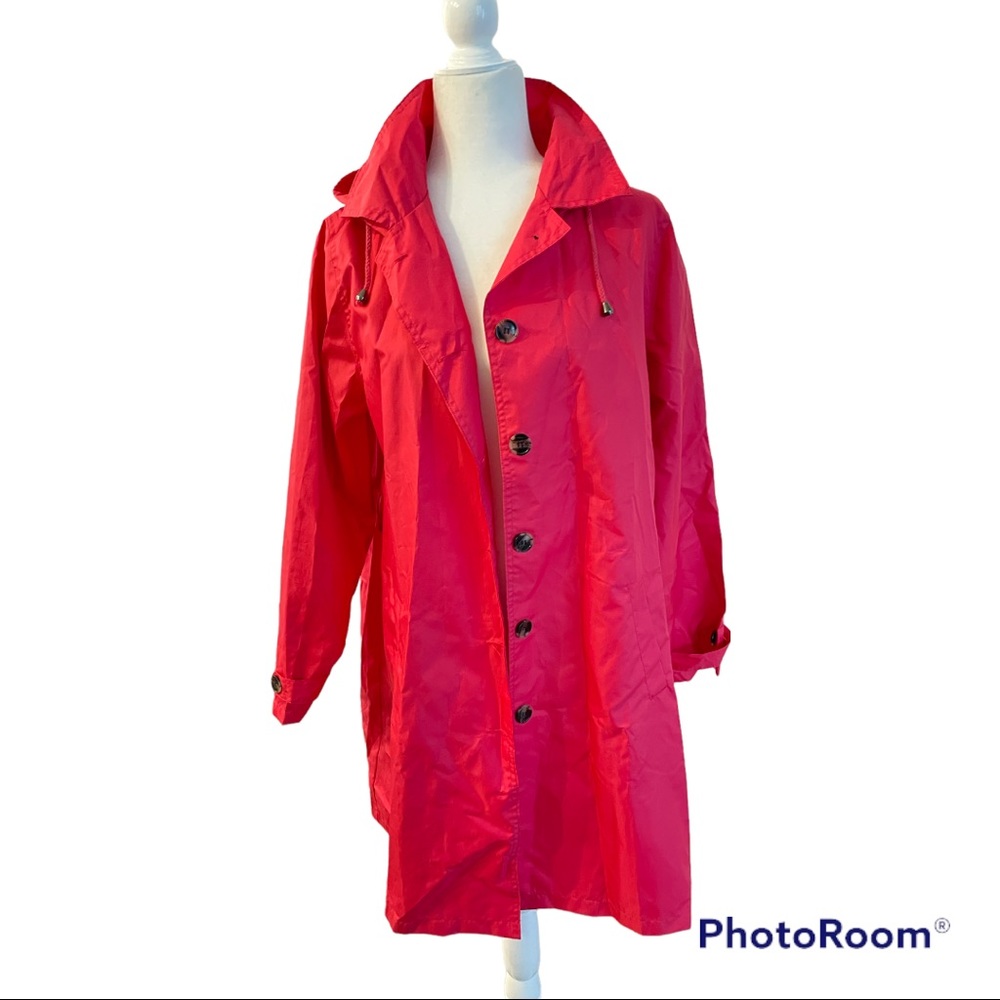 Vintage Capelli New York Rain Coat(Hot Pink)